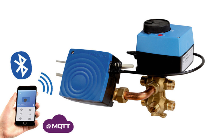 Die elektronische, druckunabhängige Regelarmatur SmartKombi-iQ besitzt eine integrierte Kondensationsüberwachung und lässt sich mit einer App steuern.