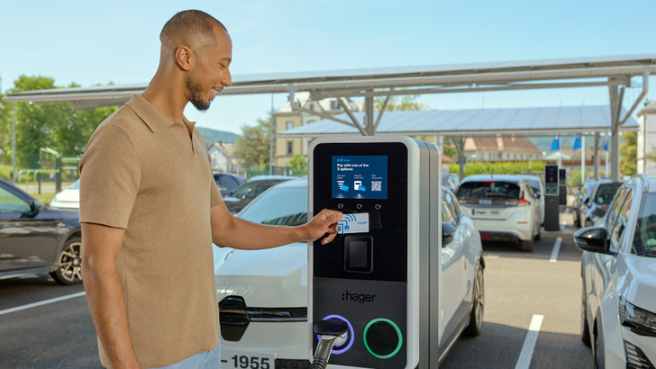 Doppellader Witty park 2 mit Terminal zur Zahlung per Kreditkarte.