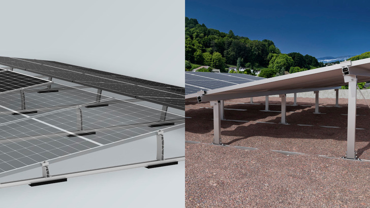 Die Nachfrage nach Solaranlagen auf Flach- und Gründächern steigt. Die Handwerker brauchen dafür die passenden Unterkonstruktionen.