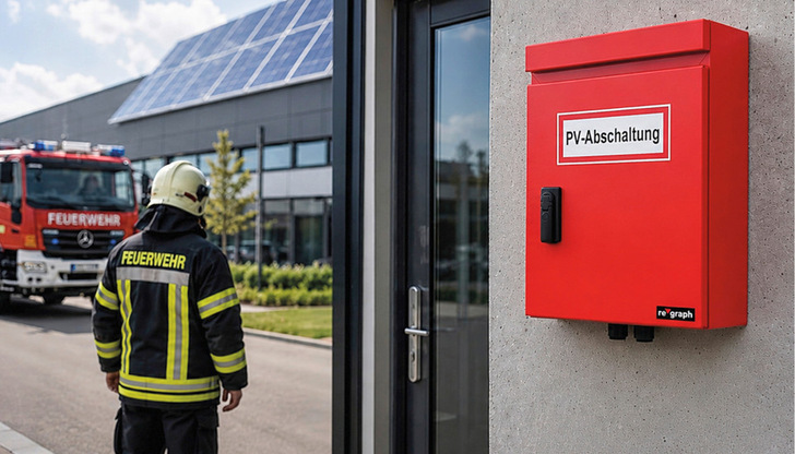 Die Feuerwehrschalter FWS-PV lassen sich als eigenständige Bedienstelle ausführen oder als Einbauversion in Feuerwehr-Anlaufstellen integrieren.
