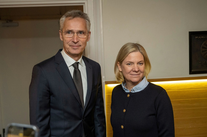Früher: Nato-Generalsekretär Jens Stoltenberg, Schwedens Oppositionschefin Andersson