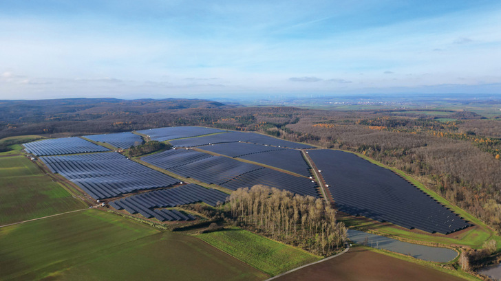 125-MW-Solarpark Bundorf in Bayern.
