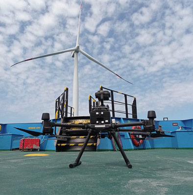 Die Drohne bringt bei der Offshore-Wartung eine Zeitersparnis.