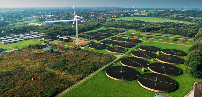 EWT-Anlage der Fazakerley Waste water Treatment Works – ein Eigenverbrauchsprojekt in Stonebridge Lane, Liverpool L10 5HA.
