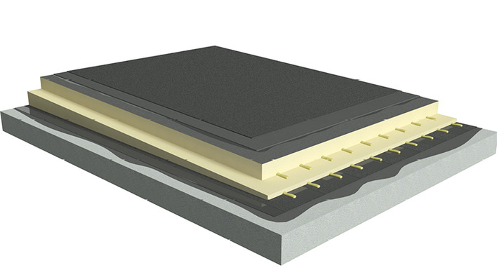 Diese Polyurethanplatten bieten laut Hersteller hochwirksamen, schwerentflammbaren und gleichzeitig belastbaren Wärmeschutz für Flachdächer.