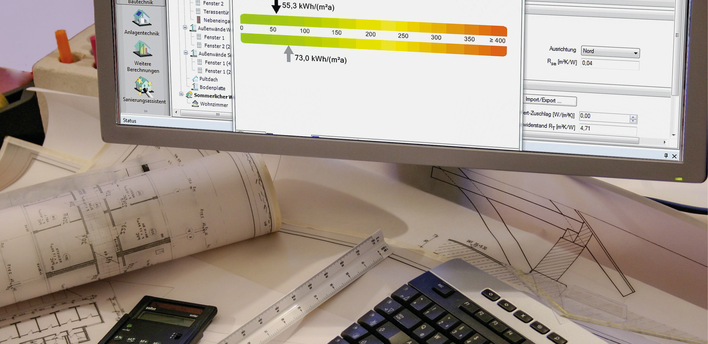 ﻿Mit GEG-Software lassen sich unter anderem Energieausweise erstellen und Gebäudedaten erfassen.