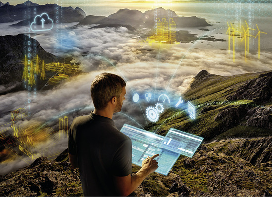 Siemens präsentiert ein Netzwerk-Management-System.