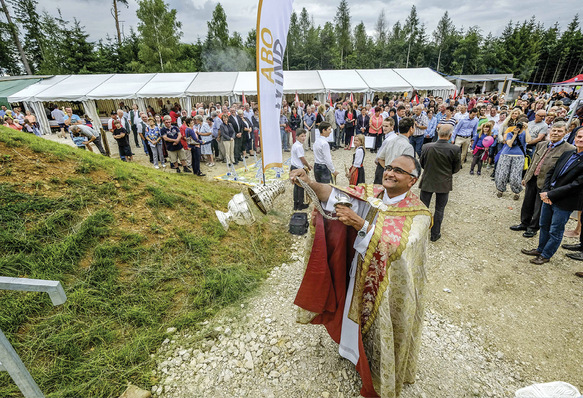 2016, Bürgerfest im Windpark Dinkelsbühl-Waldburgstetten in Bayern und der geistliche Segen