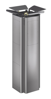 Mit der optional erhältlichen Beleuchtung sind die Ladestelen Eflex auch nachts gut zu sehen.