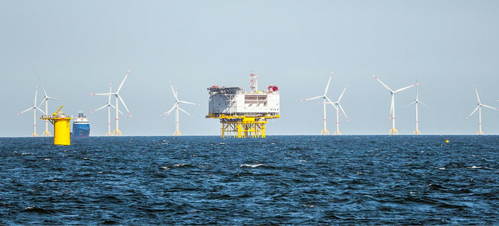 Errichtung von Windpark Baltic Eagle in der Ostsee
