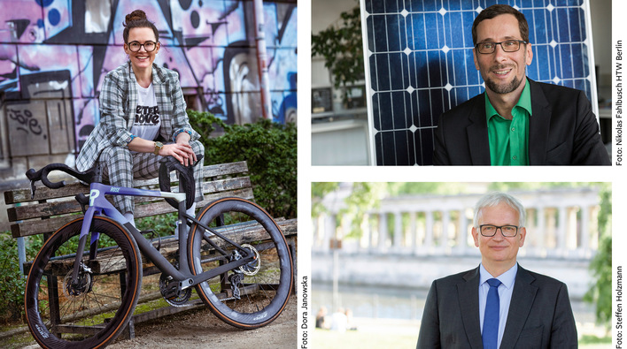 Erleben regelmäßig Internet-Hass (von links im Uhrzeigersinn): Katja Diehl, Volker Quaschning und Jürgen Resch