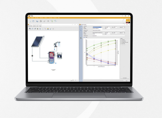 T-Sol ist ein Simulationsprogramm zur Auslegung und Berechnung von solarthermischen Anlagen.
