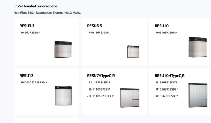 Das sind die betroffenen Modelle.