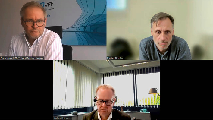 Die Podcast-Teilnehmer (im Uhrzeigersinn, links oben beginnend): Frank Lange, Markus Strehlitz, Jochen Grönegräs