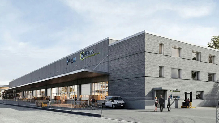 In diesem nagelneuen Gebäude in Biberist produziert Libattion Second-Use-Solarspeicher – auch mit upcycelten Batterien von Librec.