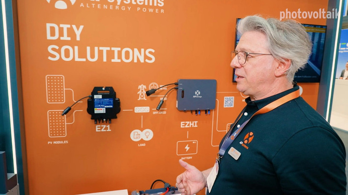 Aymeri R. Barrailh von APsystems zeigt spannende Neuheiten.