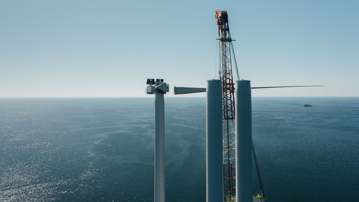 Erste V235-15.0 MW  für den Windpark Baltic Power in Polen, erste Offshore-Windturbine des Landes