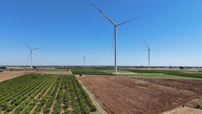 RWE-Windpark Mondonuovo in Apulien, 53,1 Megawatt, in Betrieb seit Juli 2025