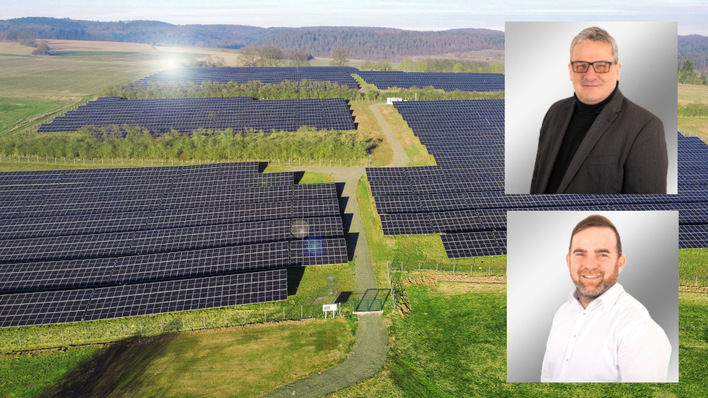 Dr. Thorsten Blanke (oben) ist Geschäftsführer von Belectric. Danny Stadler (unten) verantwortet bei Belectric den Bereich Project Management & Construction. Evelyn Zuban (nicht im Bild) ist Projektkoordinatorin für Batteriespeicher bei Belectric.