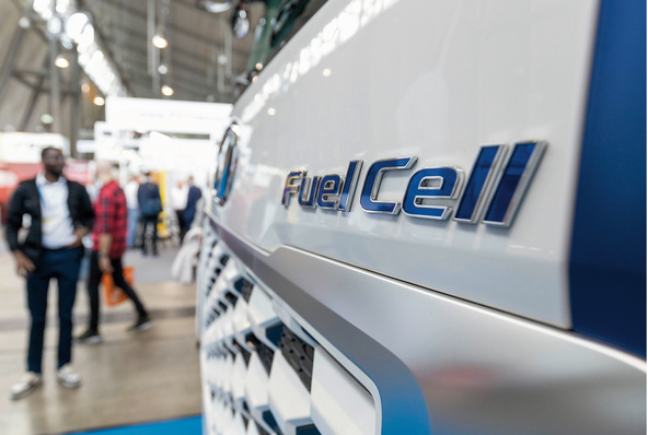 Die Wasserstoffmesse präsentiert Wasserstoff- und Brennstoffzellentechnologie.