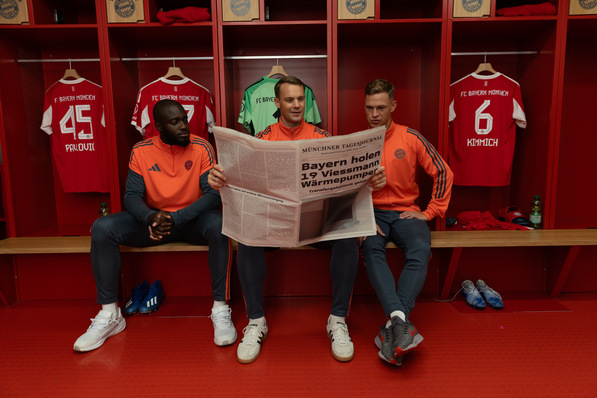 Keine Konkurrenz für (v. l.) Dayot Upamecano, Manuel Neuer und Joshua Kimmich: Die 19 „Neuen“ in der Allianz Arena entpuppten sich als Wärmepumpen des Herstellers Viessmann.