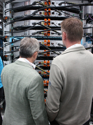 Die neuen Speicher von Fenecon sorgten zur Messe in München für großes Interesse.