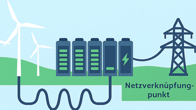 Überschüssigen Strom in baurechtlich privilegierten Batterien speichern, dafür gibt es jetzt im EnWG und im BauGB Unterstützung.