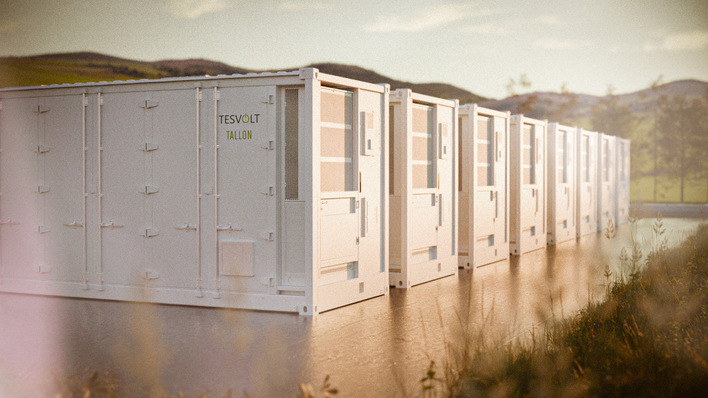 Der neue Großspeicher Tallon für Batterieparks und Co-Location-Projekte.