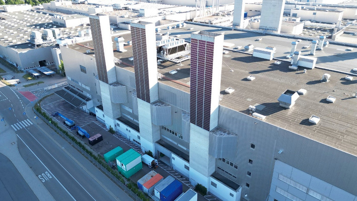 Die innovativen Solarflächen sind weithin sichtbar.