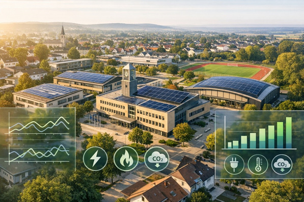 Systematisches Energiemanagement hilft Kommunen, den Energieverbrauch ihrer Liegenschaften zu senken, Kosten zu sparen und CO₂-Emissionen nachhaltig zu reduzieren.