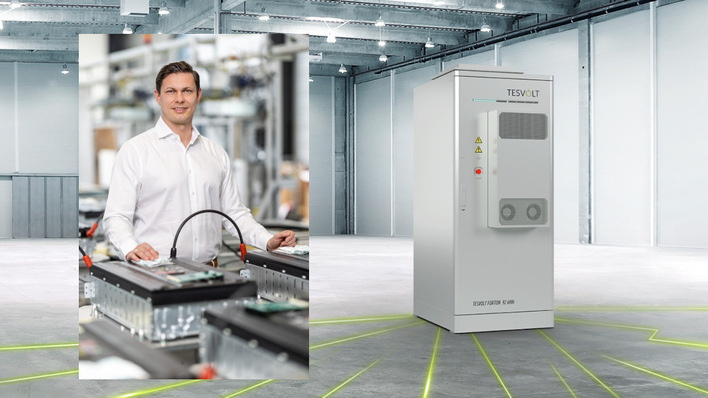 Simon Schandert ist Technischer Geschäftsführer und MItbegründer des Speicherherstellers Tesvolt.