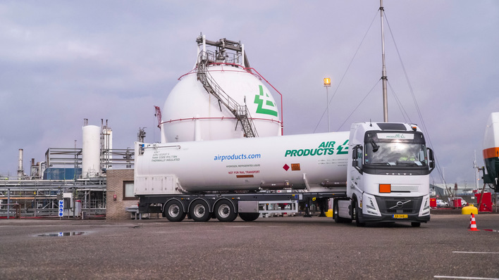Wasserstoff-Lieferant Air Products im Hafen von Rotterdam