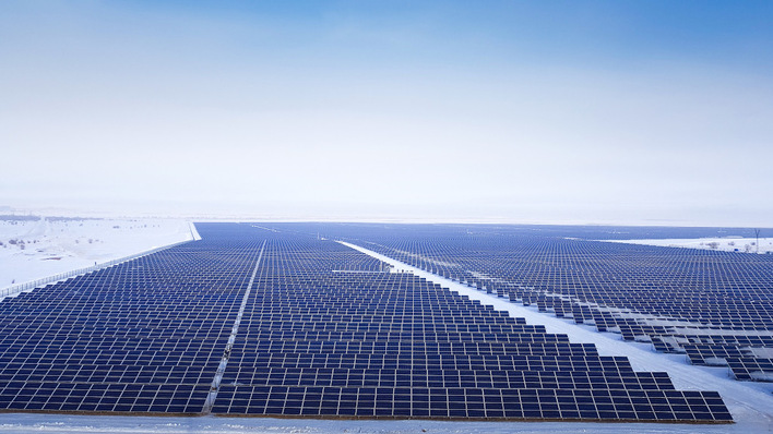 Dieser Solarpark in Kasachstan leistet 100 Megawatt, er wurde von Goldbeck Solar gebaut.