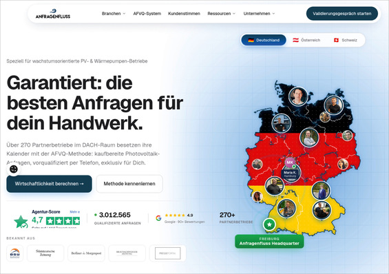 Das Webportal bietet Handwerksbetrieben umfangreiche Unterstützung bei der Gewinnung von Kunden, Aufträgen und sogar Personal.